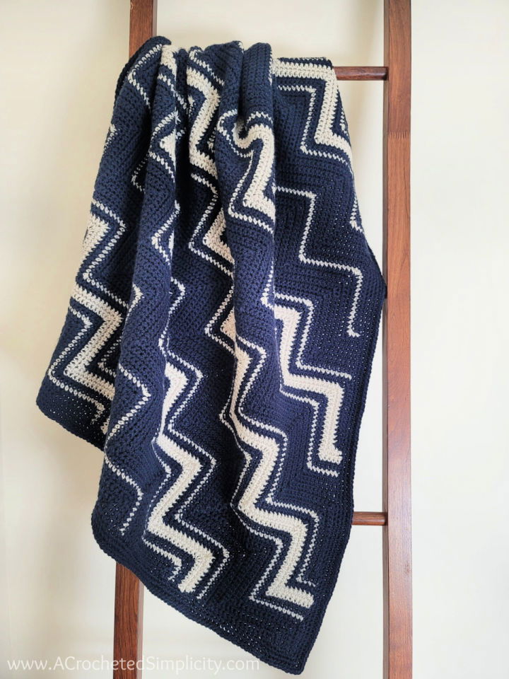 Crochet Diagonal Chevron Lapghan Pattern