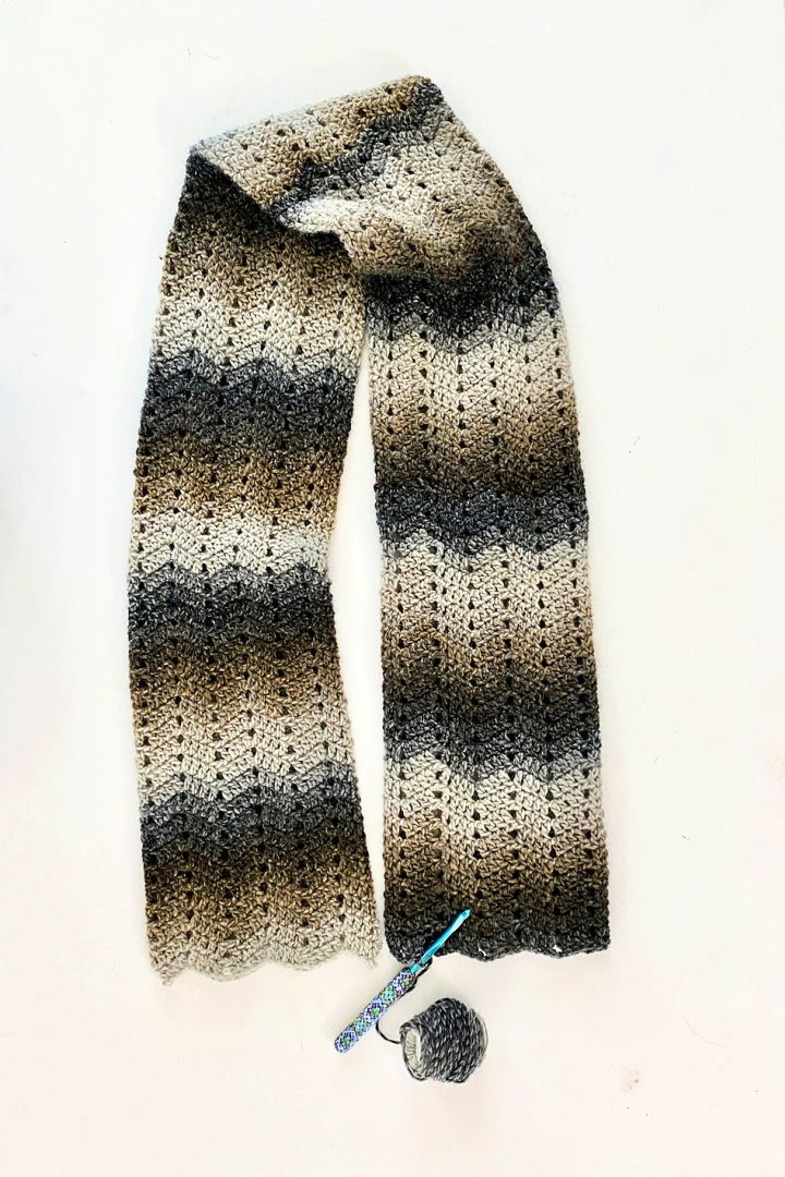 Easiest Chevron Tube Scarf to Crochet