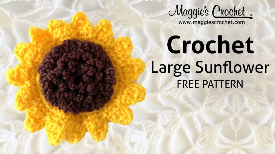 Sunflower crochet blanket online pattern free