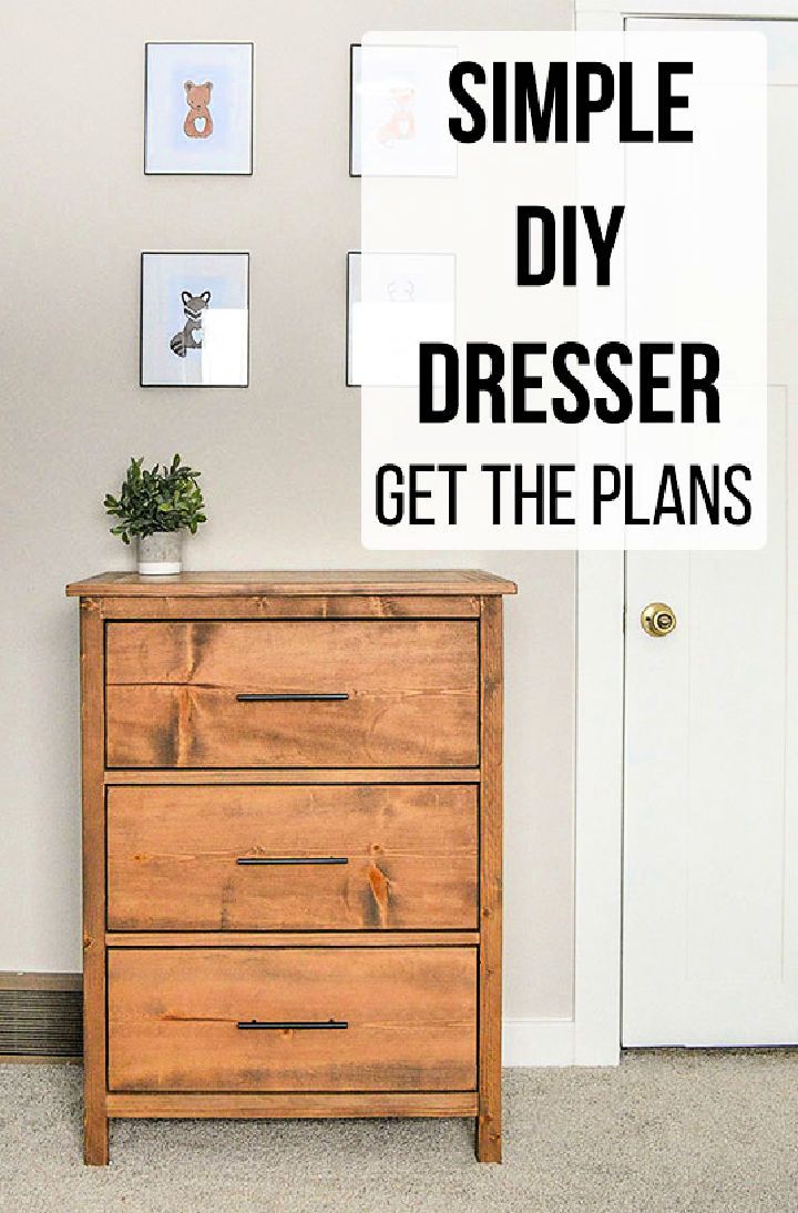 Free 3 Drawer Dresser Woodworking Plan