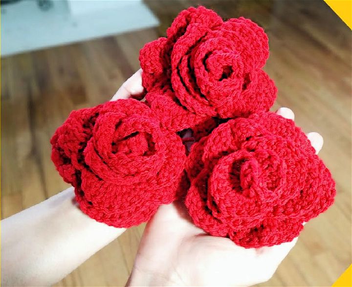 Easy Crochet Rose tutorial