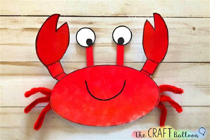 Easy Paper Cut Out Crab Craft