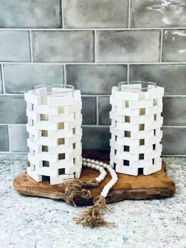 Easy Farmhouse Candle Holder Design