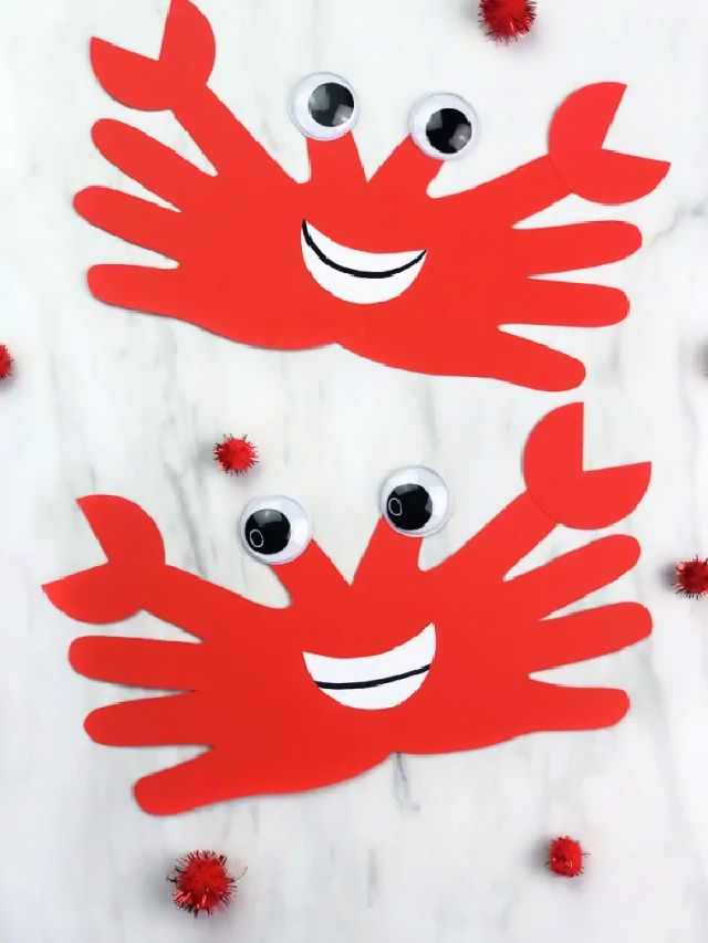 Handprint Crab for Preschoolers