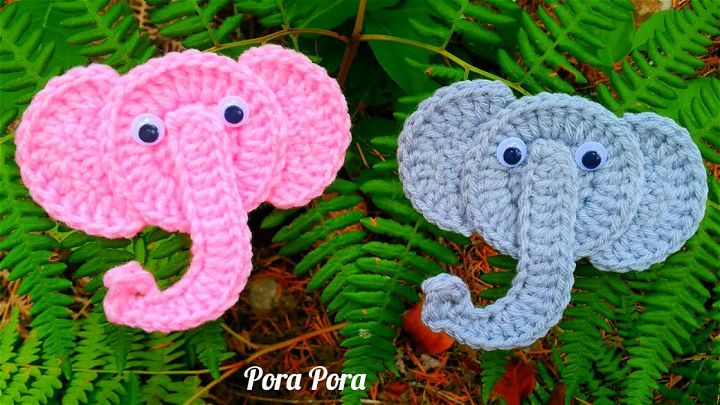 Free Crochet Elephant Applique Pattern to Print