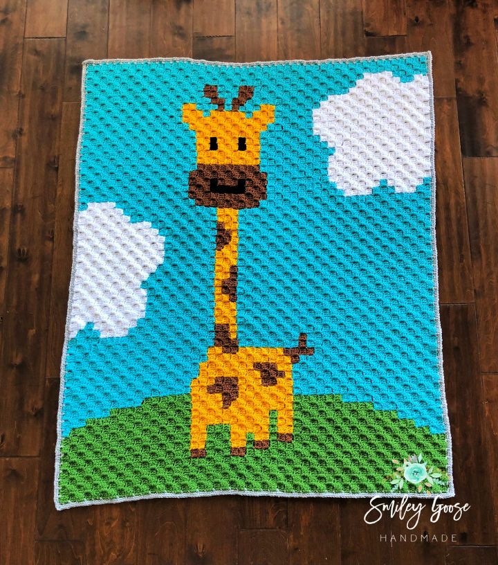 Free Crochet Giraffe Baby Blanket Pattern