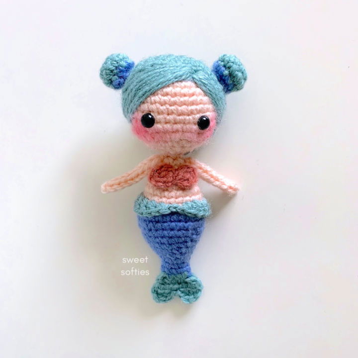 How to Hand Embroider eyes for Amigurumi Crochet Doll Mermaid