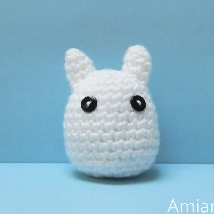 Free Crochet Pattern for White Chibi Totoro
