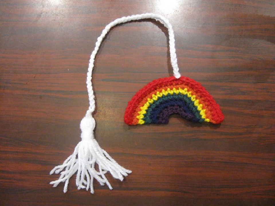 Free Crochet Rainbow Book Marker Pattern