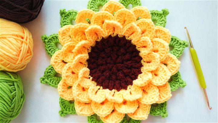 Free Printable Crochet 3D Sunflower Patterns to Print