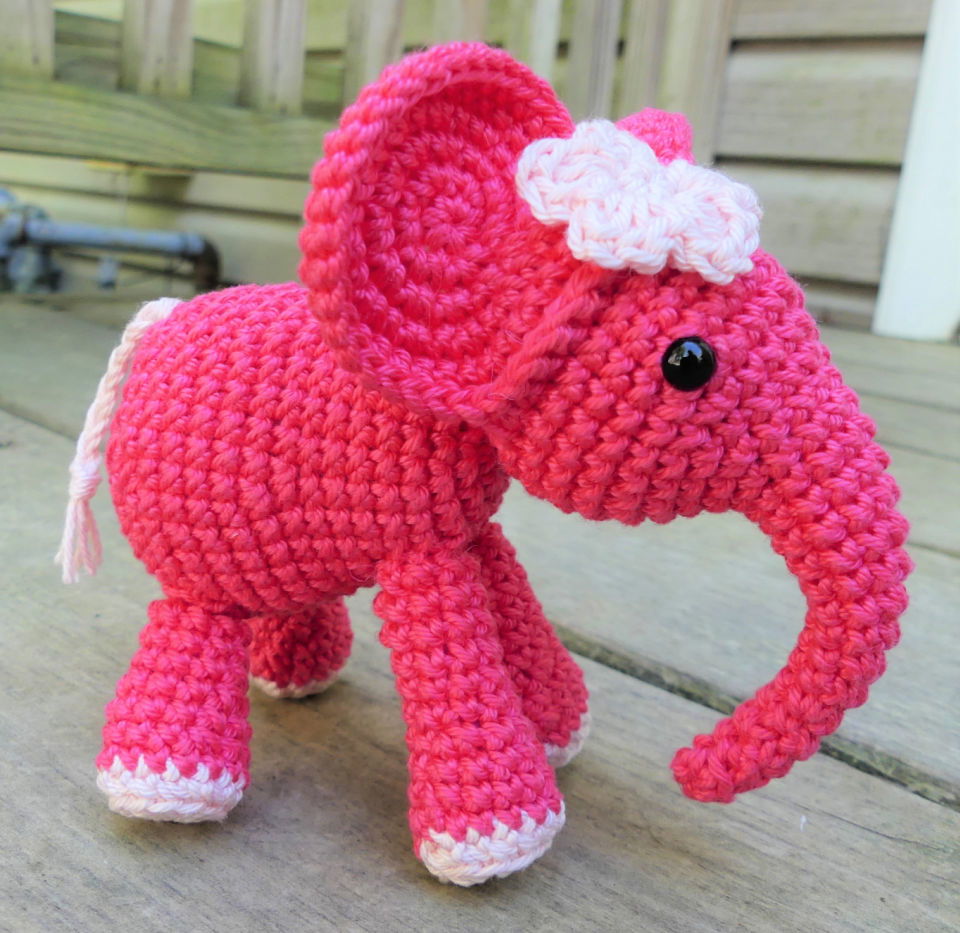 Amigurumi Crochet Elephant wobbles the Elephant 