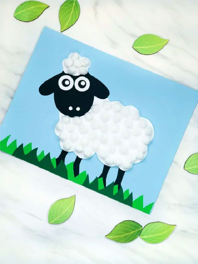 Pom Pom Sheep Craft with Free Template