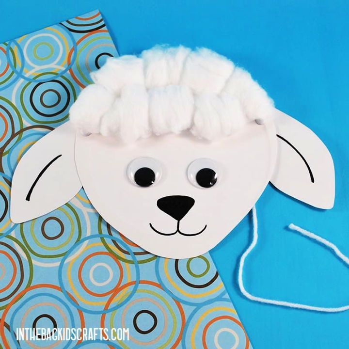 Sheep Head Craft With Cotton Balls