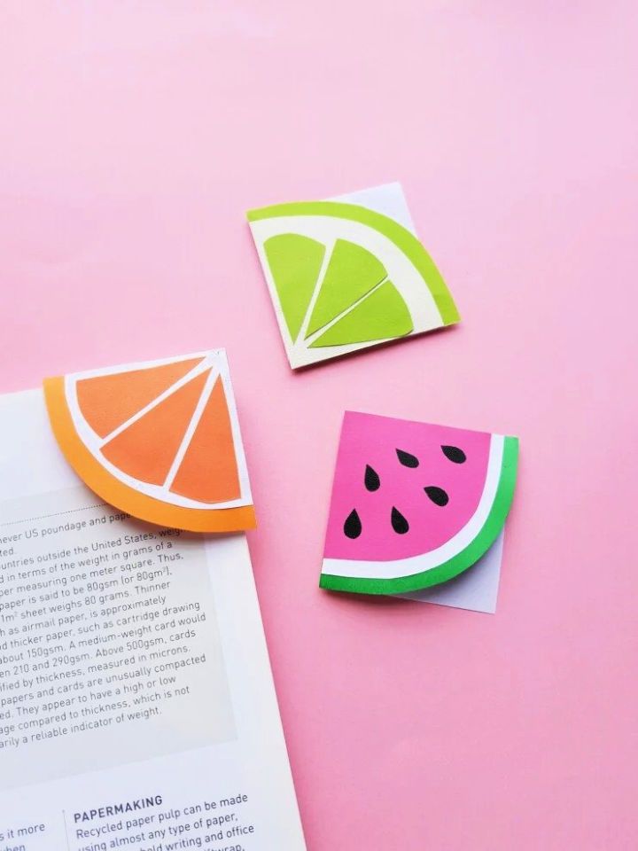 Handmade Fruit Slice Corner Bookmarks