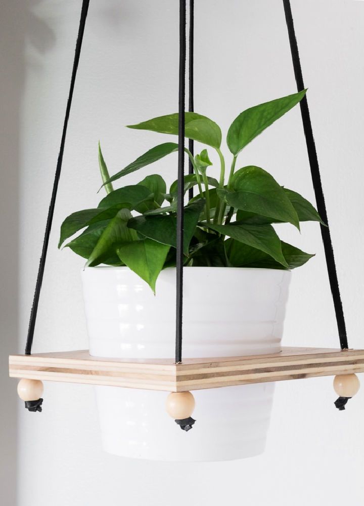 Hanging Plant Holder Out Of Wood