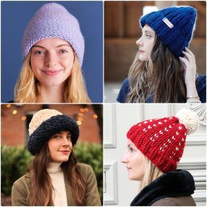 40 Easy Knit Hat Patterns (Free Hat Knitting Pattern)