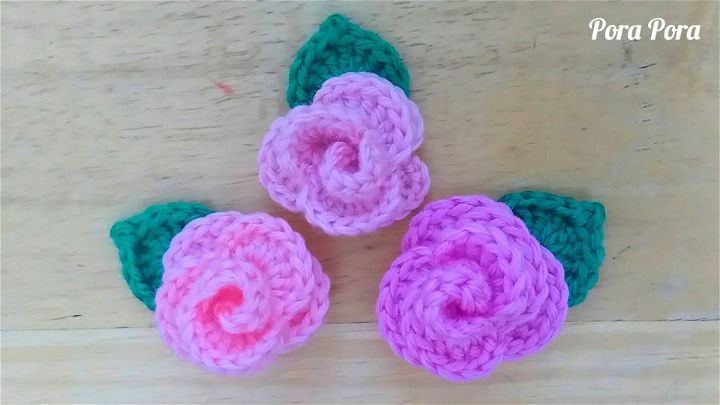 How Do You Crochet Mini Rose Flower and Leaf