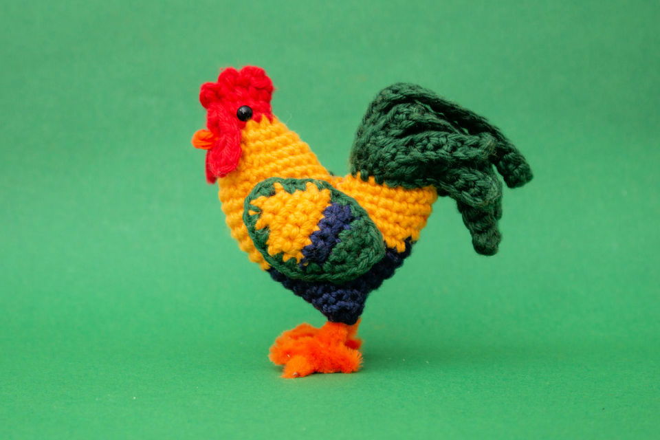 How to Crochet Rooster Amigurumi Free Pattern