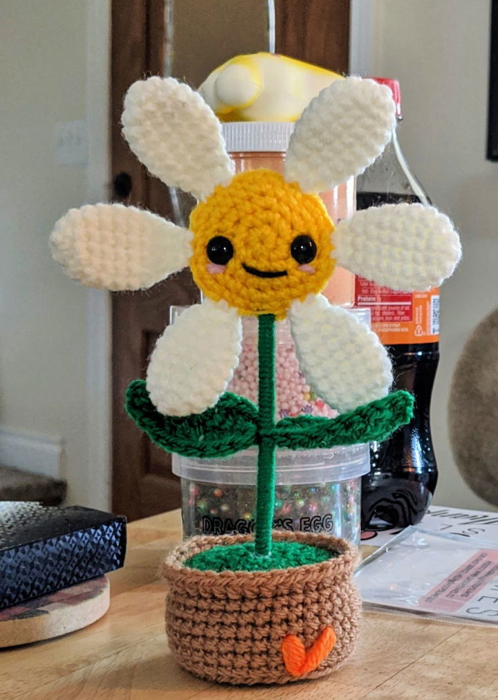 Daisy Flower Crochet STEP BY STEP TUTORIAL with English Sub (Pattern) -  Jefferson Arts x Crafts 