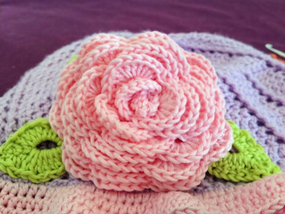 How to Make Large Pink Rose - Free Crochet Pattern