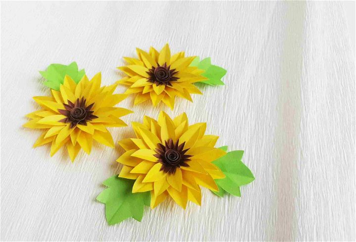 Cute Paper Sunflowers Craft