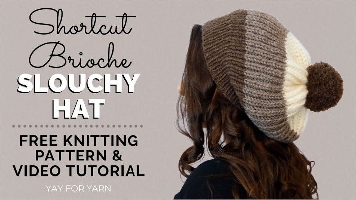 How to Make a Brioche Slouchy Hat - Free Knitting Pattern