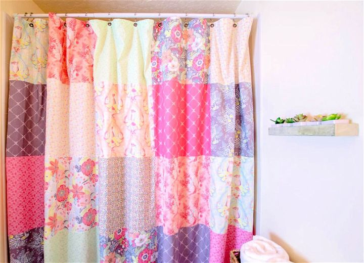 How to Sew a Fat Quarter Patchwork Shower Curtain
