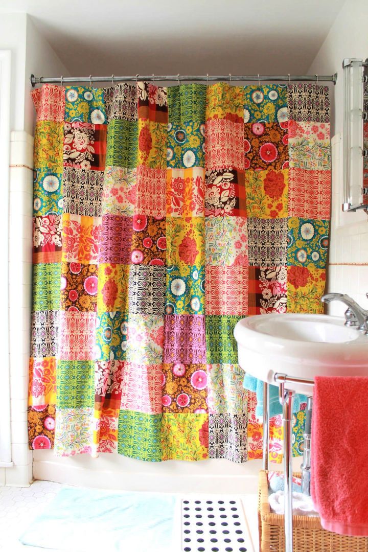 Patchwork Shower Curtain Sewing Pattern 