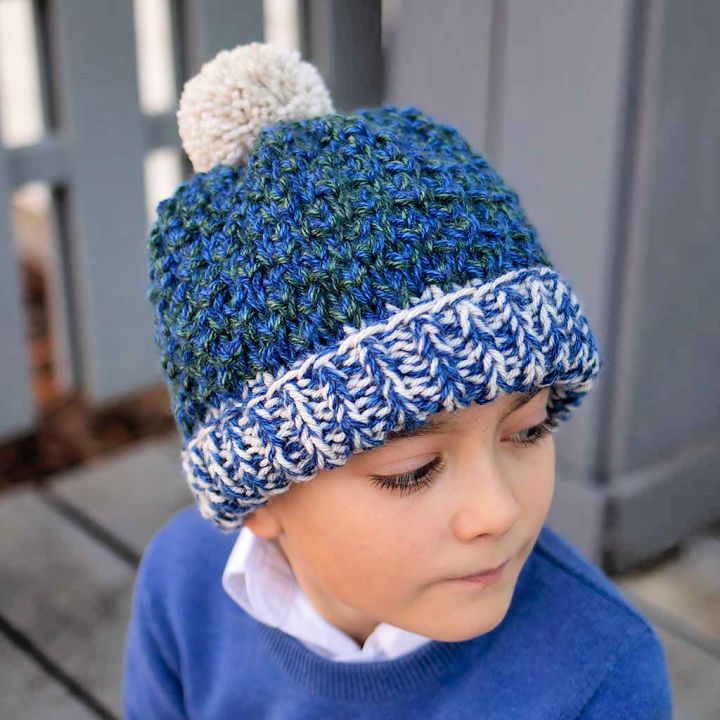Kids Double Strand Knit Hat Pattern