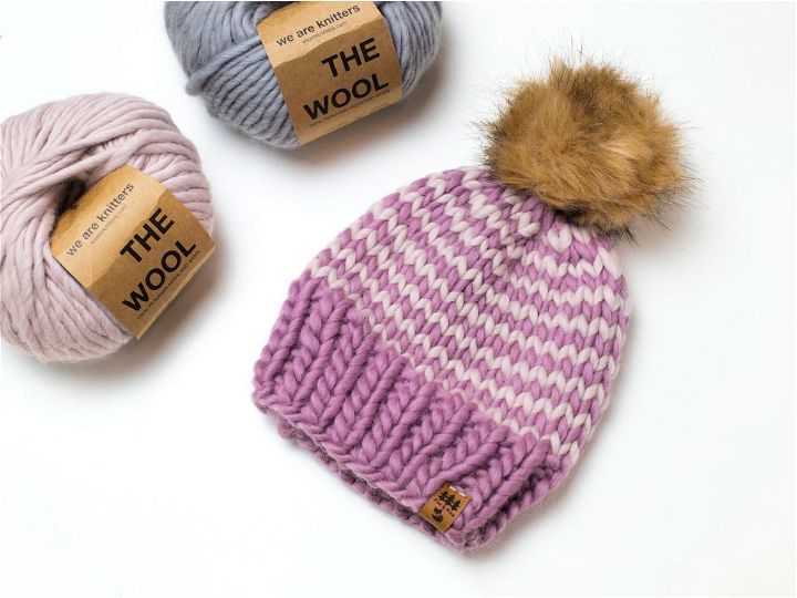 Luxury Wool Pinstripe Hat Knitting Pattern