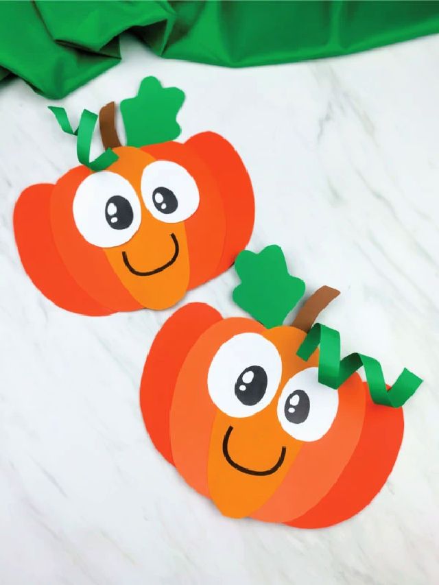 Making Paper Pumpkin for Elementary Students