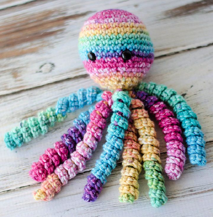 Multicolor Crochet Octopus for Preemies Free Pattern