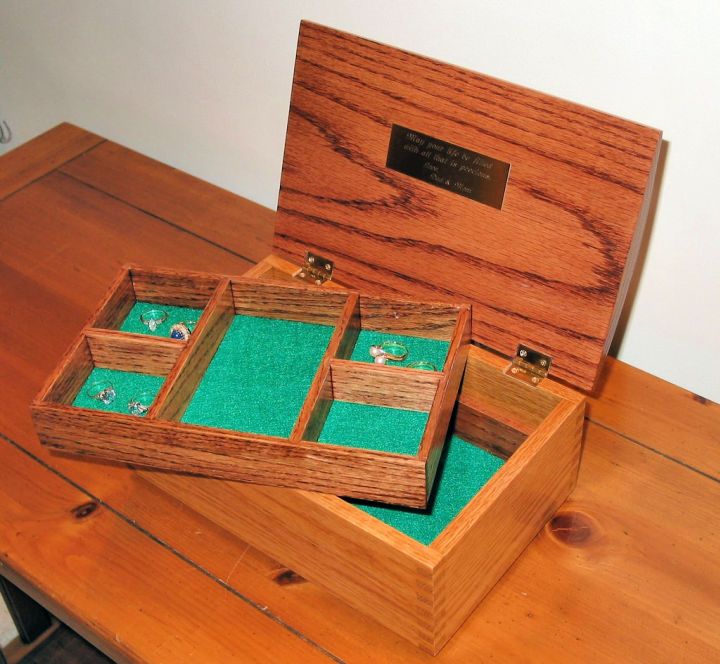 Homemade Oak Jewelry Box