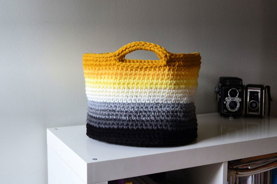 Gorgeous Crochet Ombre Basket Pattern