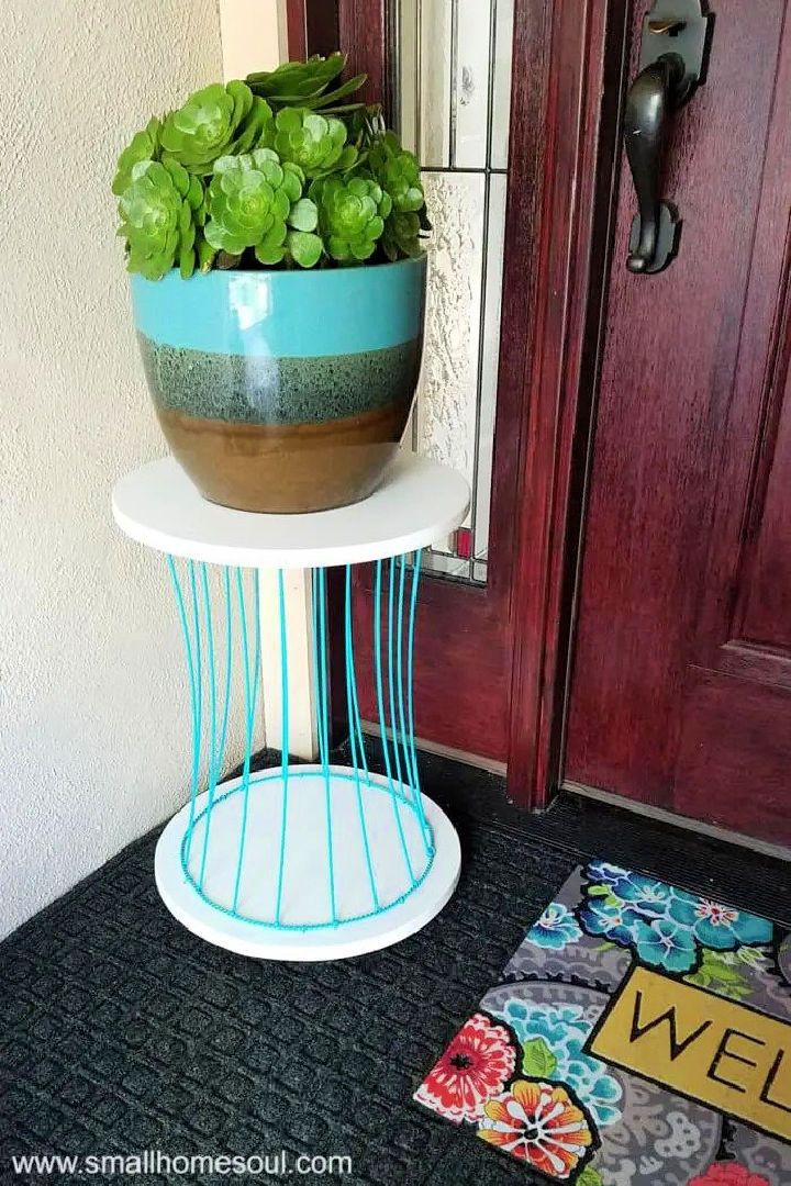 Outdoor Plant Stand Using Old Basket
