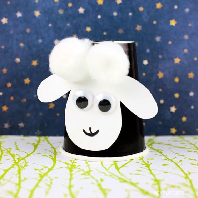 Paper Cup Sheep Craft for Preschoolers