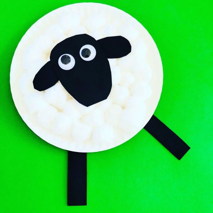 Paper Plate Sheep Craft from Little Ewe Book