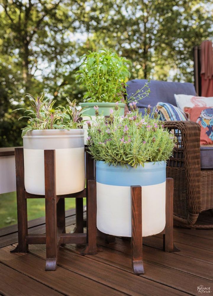 Pottery Barn Inspired Planter Stand