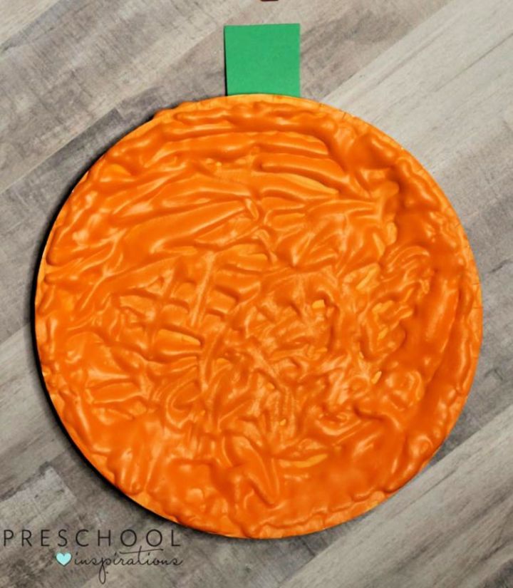 Puffy Paint Pumpkin for Fall Art Activity