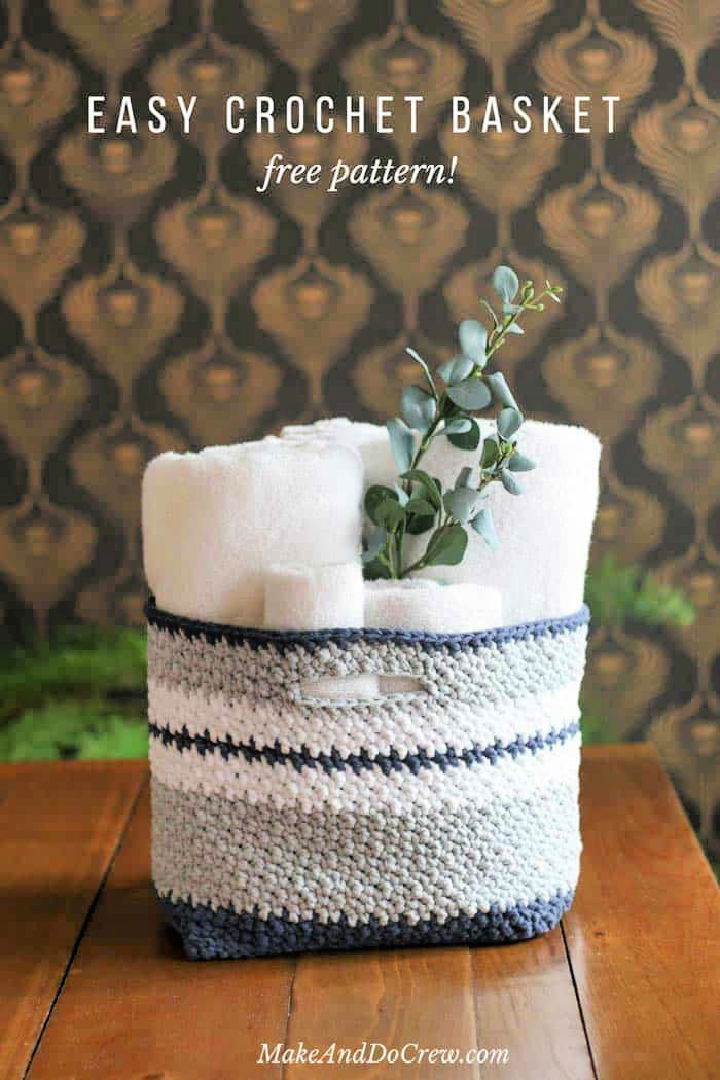 QUICK EASY CROCHET BASKET PATTERN