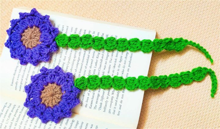 Quick and Easy Crochet Flower Bookmark Pattern