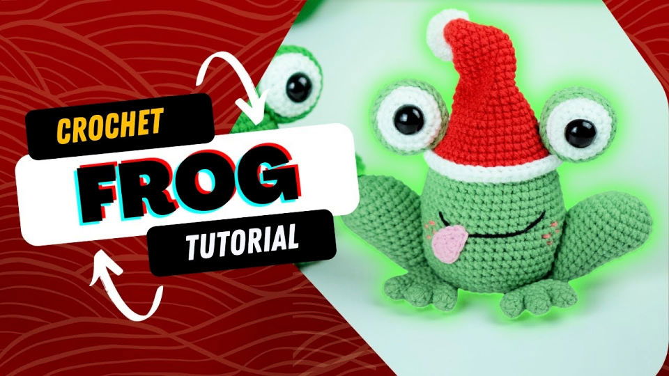 How to crochet cute frog keychain - Easy crochet for beginners