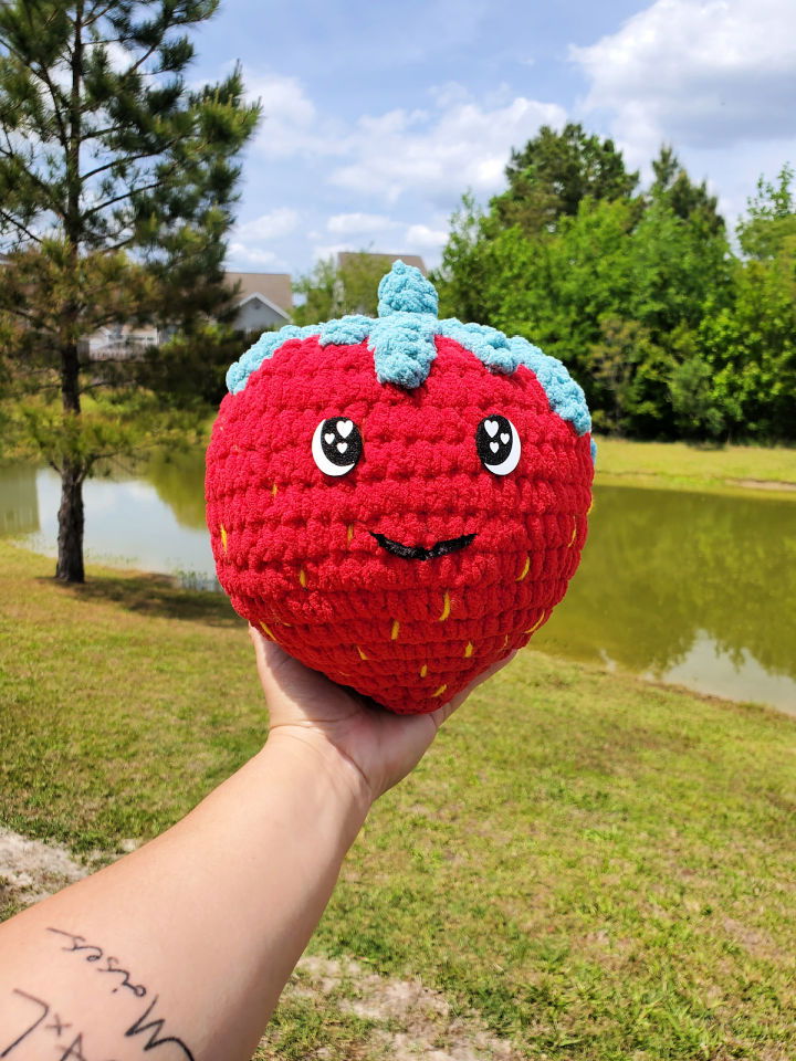 Quick and Easy Crochet Strawberry Pillow Pattern