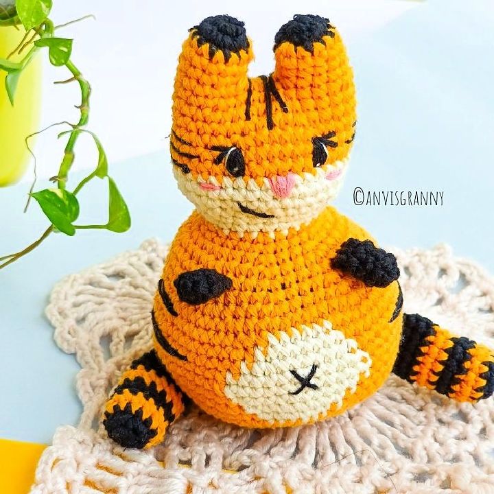 Roly Poly Crochet Chubby Tiger Pattern