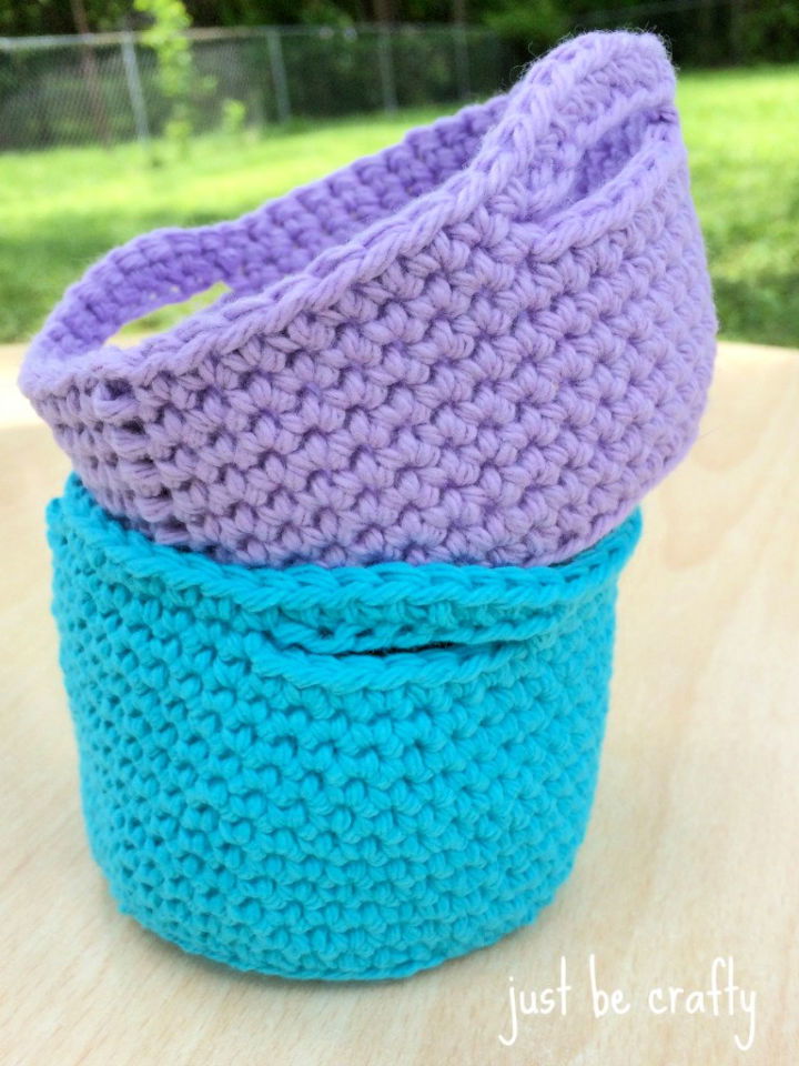 Simple Crochet Mini Basket Pattern