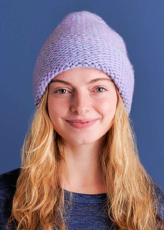 Simple Purl side Hat Knitting Pattern
