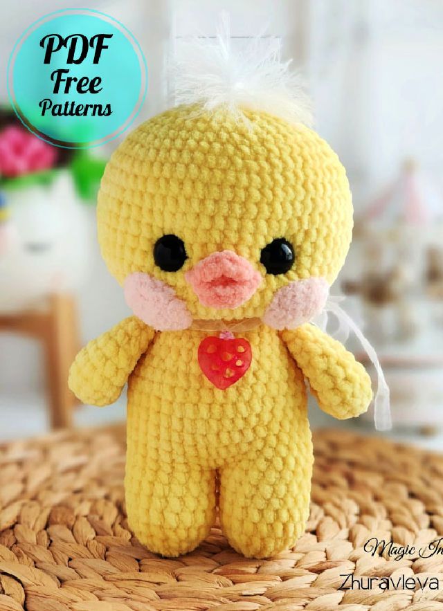 Small Crochet Lalafanfan Plush Duck Pattern