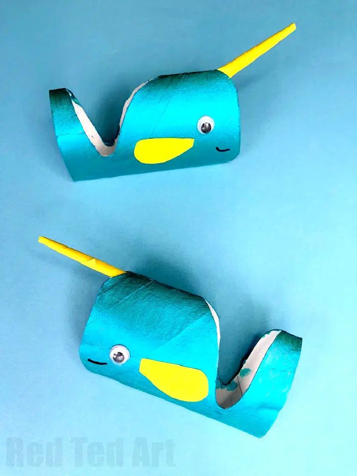 Toilet Paper Roll Narwhal Craft