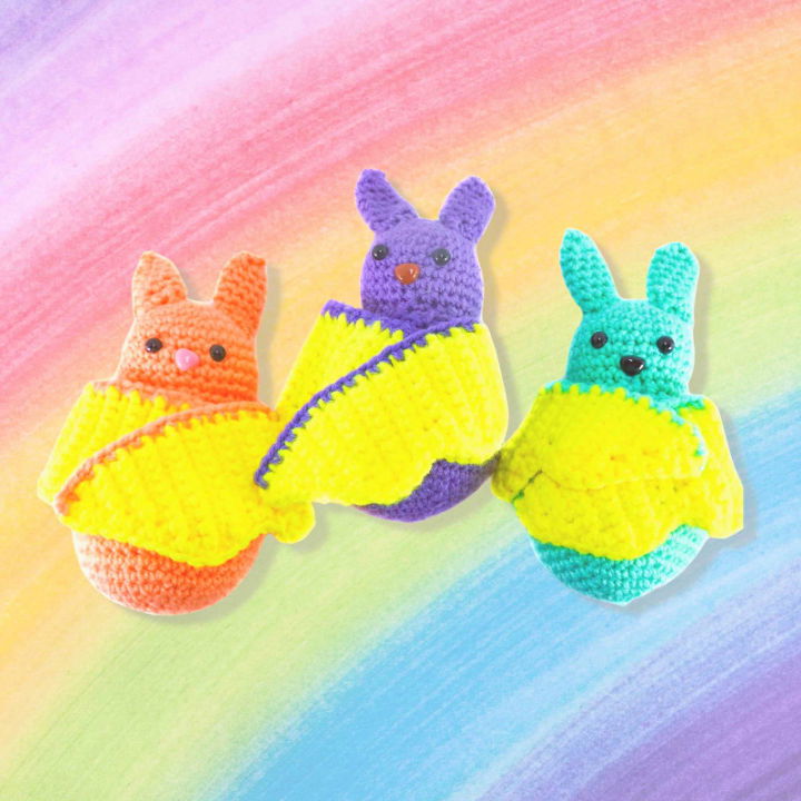 Unique Free Crochet Neon Fruit Bats Pattern