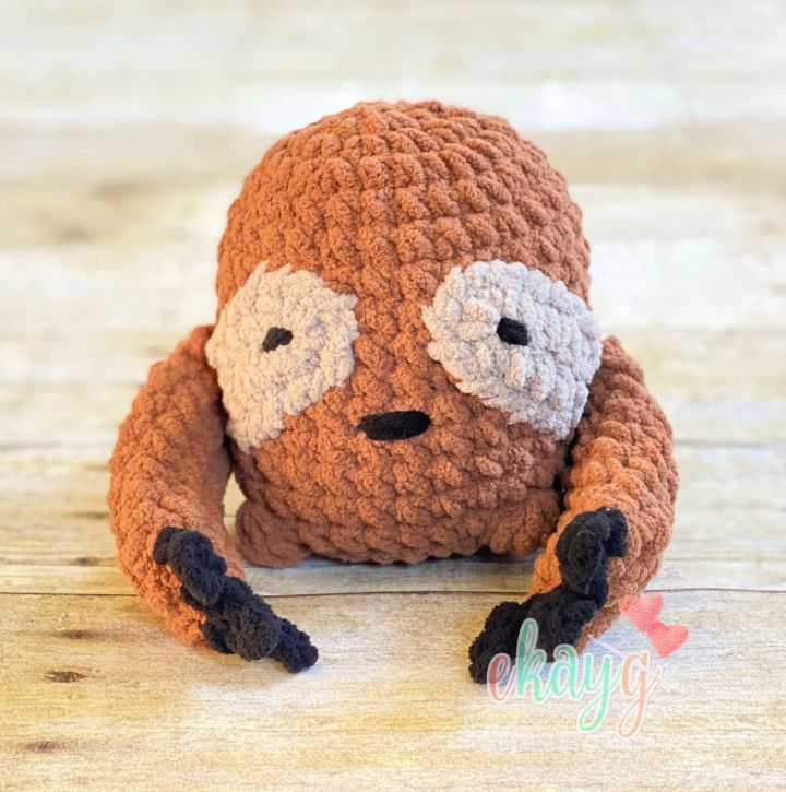 Unique Free Crochet Puffy Stuffy Sloth Pattern